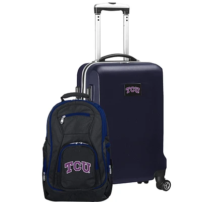 TCU Horned Frogs Deluxe 2-Piece Backpack and Carry-On Set