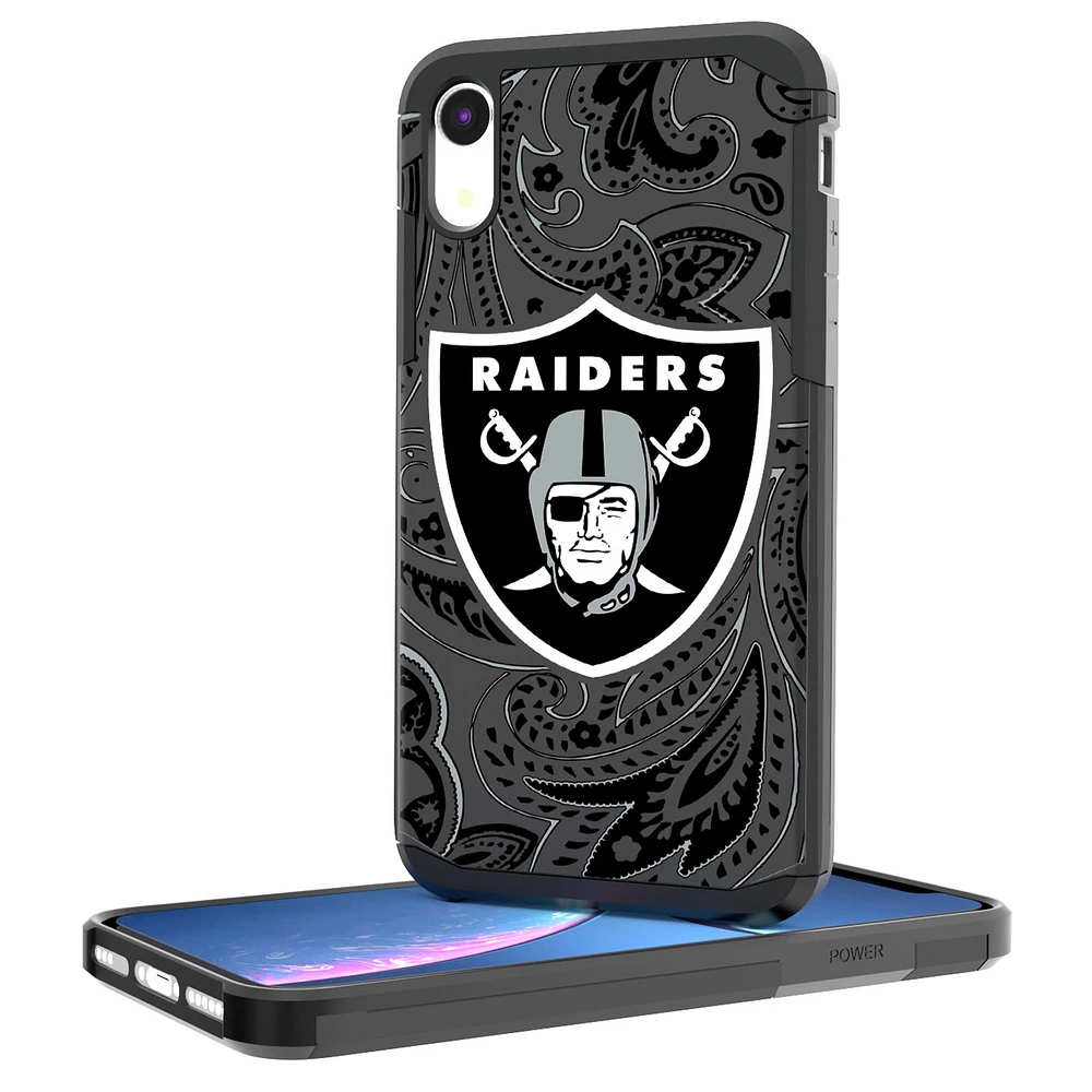 Las Vegas Raiders iPhone Rugged Paisley Design Case