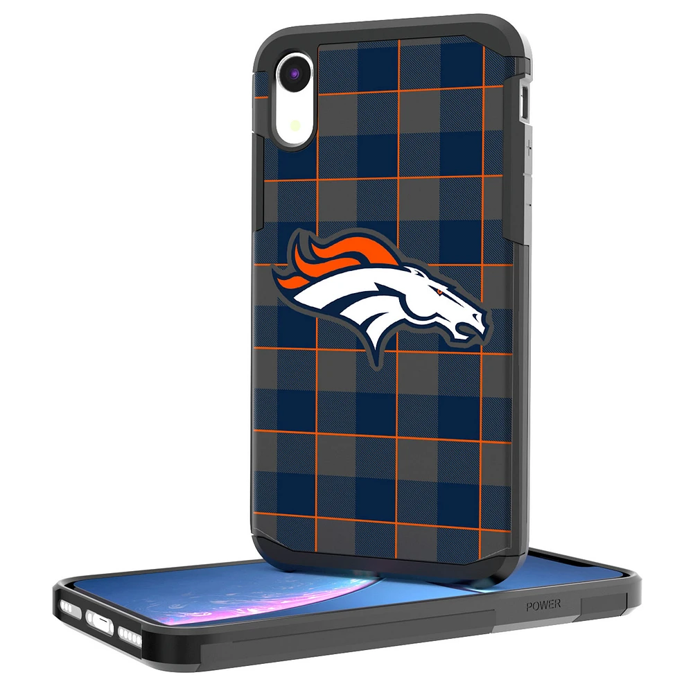 Denver Broncos iPhone Rugged Plaid Design Case