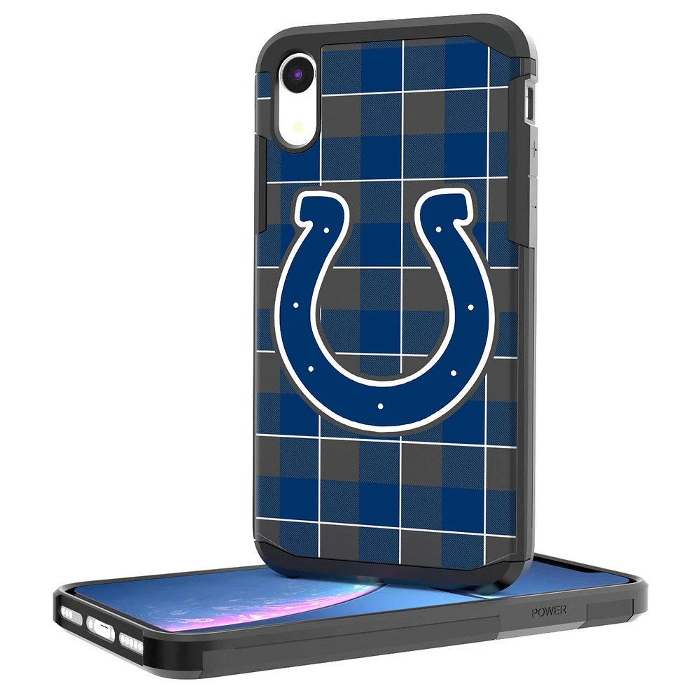 Indianapolis Colts iPhone Rugged Plaid Design Case