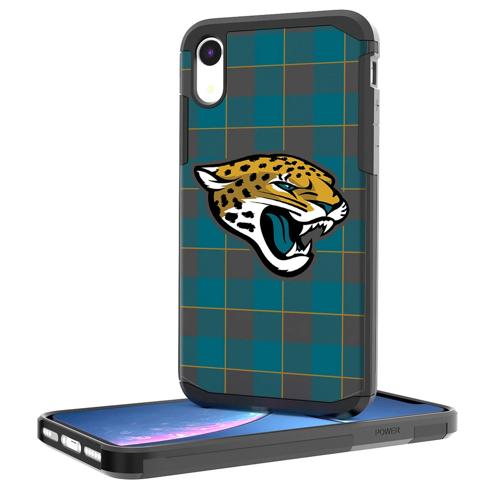 Jacksonville Jaguars iPhone Rugged Plaid Design Case