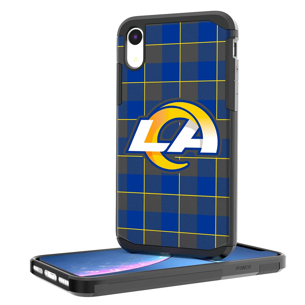 Los Angeles Rams iPhone Rugged Plaid Design Case