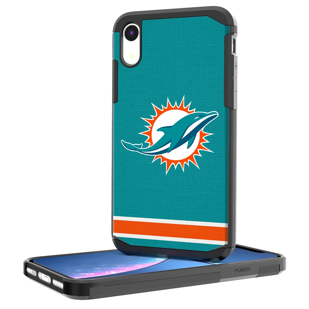 Miami Dolphins iPhone Rugged Stripe Design Case