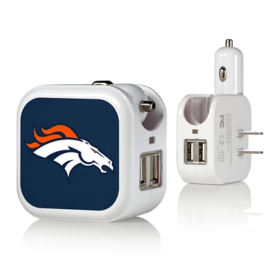 Denver Broncos Solid Design USB Charger