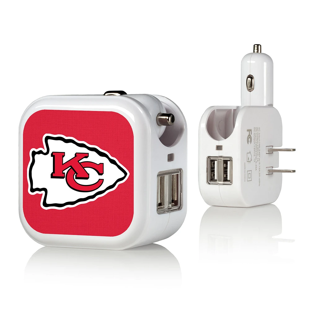Kansas City Chiefs Solid Design USB Charger