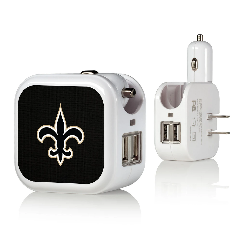 New Orleans Saints Solid Design USB Charger
