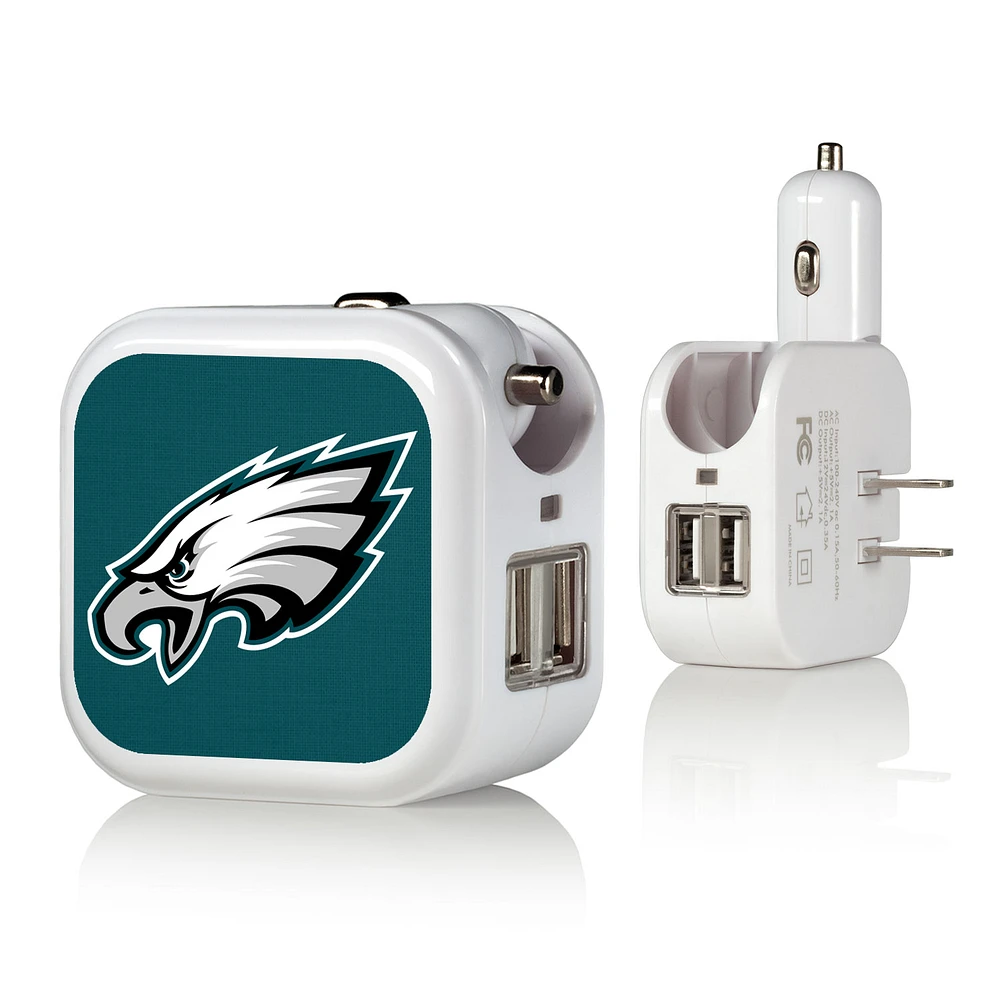 Philadelphia Eagles Solid Design USB Charger