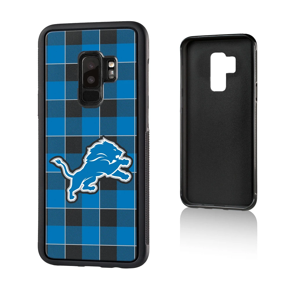 Detroit Lions Galaxy Plaid Design Bump Case