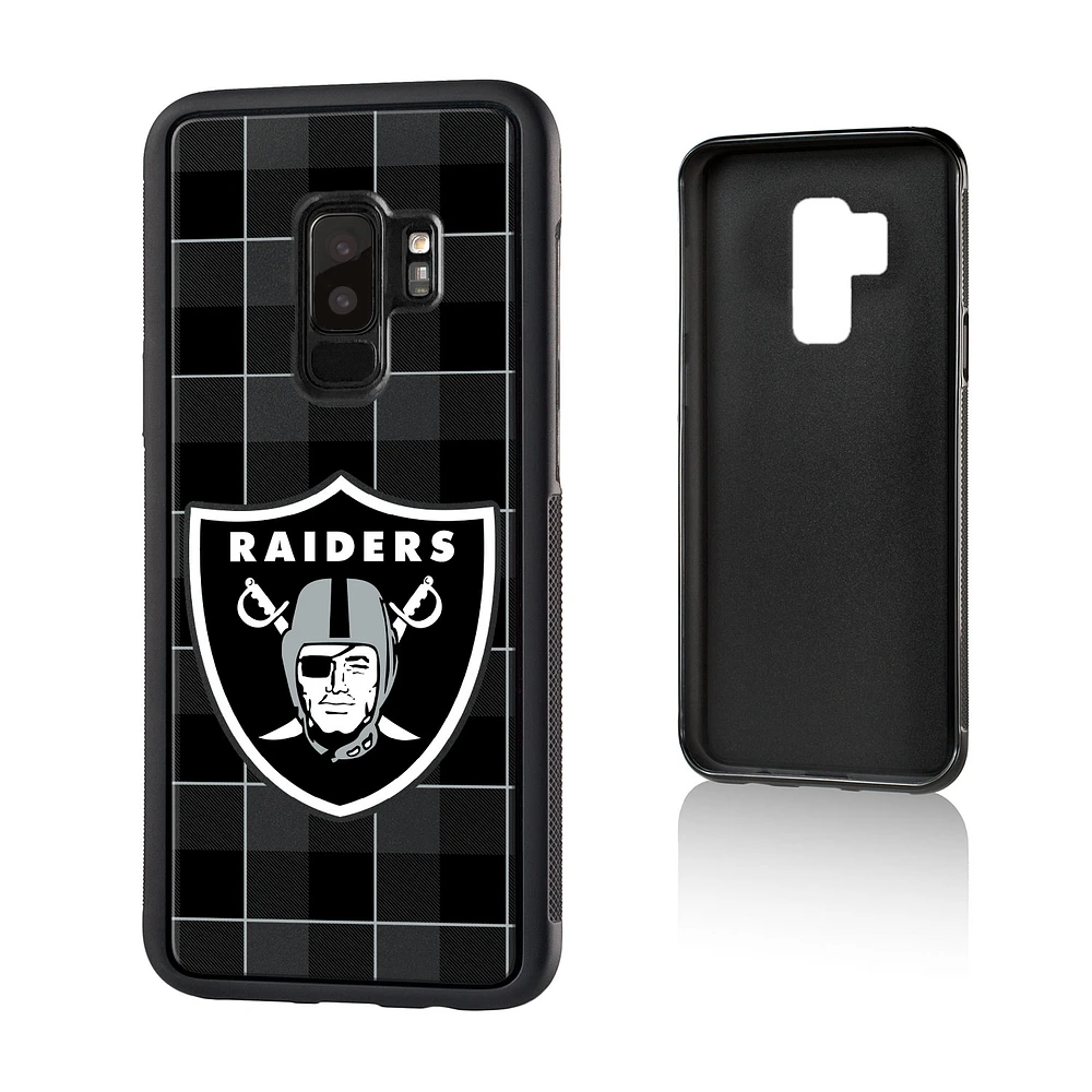Las Vegas Raiders Galaxy Plaid Design Bump Case