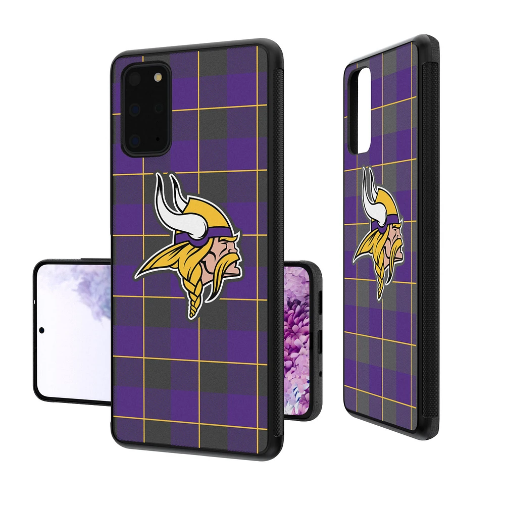 Minnesota Vikings Galaxy Plaid Design Bump Case