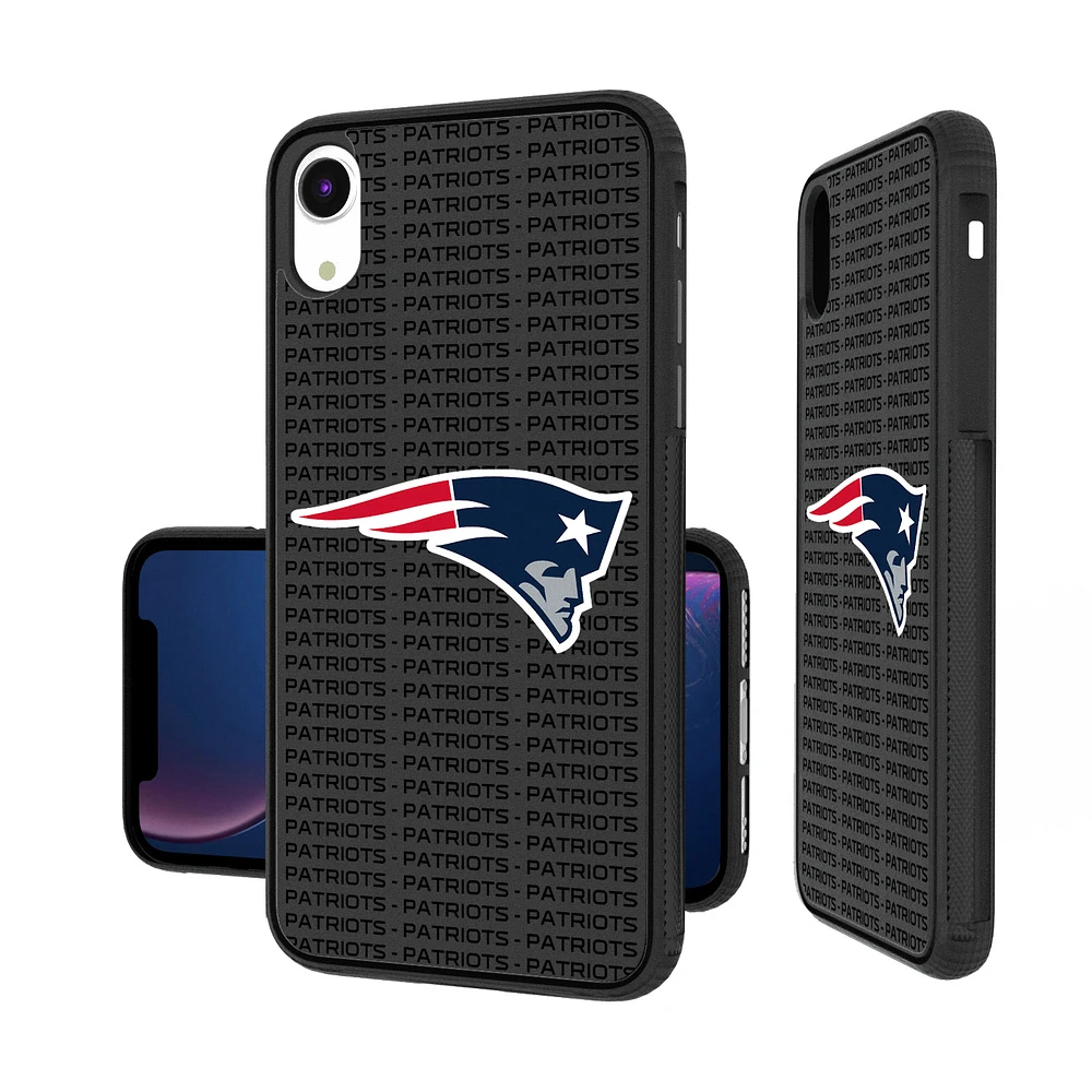 New England Patriots iPhone Text Backdrop Design Bump Case