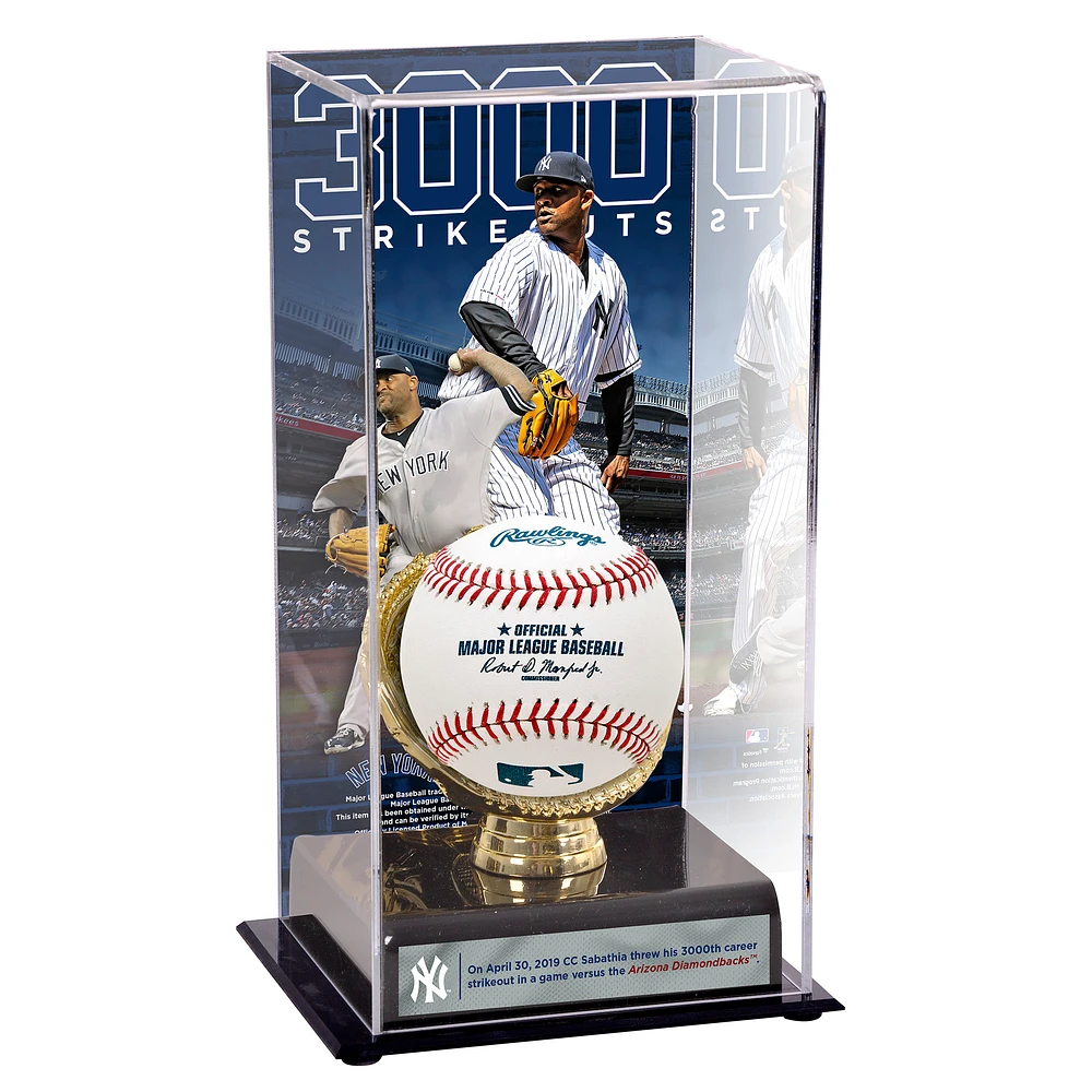 CC Sabathia New York Yankees 3000 Career Strikeouts Gold Glove Display Case with Image