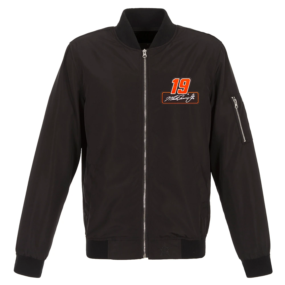 Martin Truex Jr JH Design Lightweight Nylon Bomber Jacket - Black