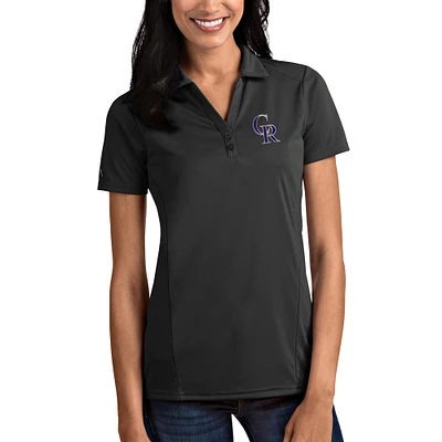 Colorado Rockies Antigua Women's Tribute Polo - Gray