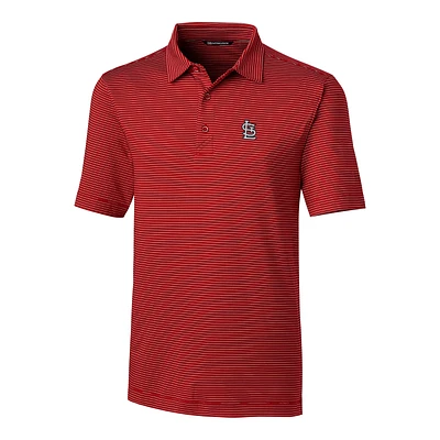 Men's Cutter & Buck Red St. Louis Cardinals Big Tall Forge Pencil Stripe Polo