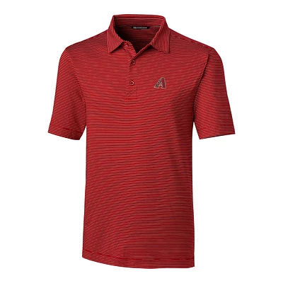 Men's Cutter & Buck Red Arizona Diamondbacks Big & Tall Forge Pencil Stripe Polo