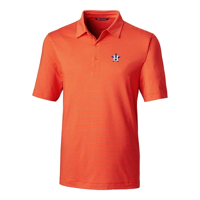Men's Cutter & Buck Orange Houston Astros Big Tall Forge Pencil Stripe Polo