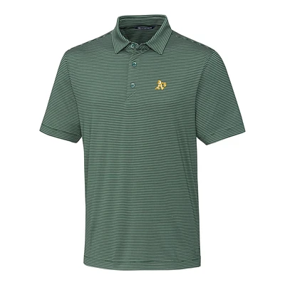 Men's Cutter & Buck Green Athletics Big & Tall Forge Pencil Stripe Polo