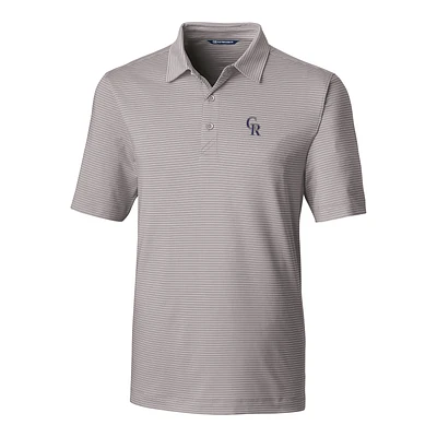 Men's Cutter & Buck Gray Colorado Rockies Big & Tall Forge Pencil Stripe Polo