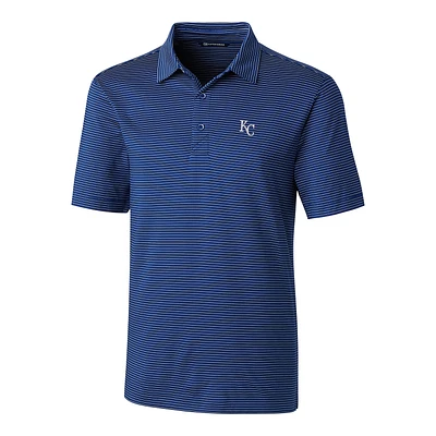 Men's Cutter & Buck Royal Kansas City Royals Big & Tall Forge Pencil Stripe Polo