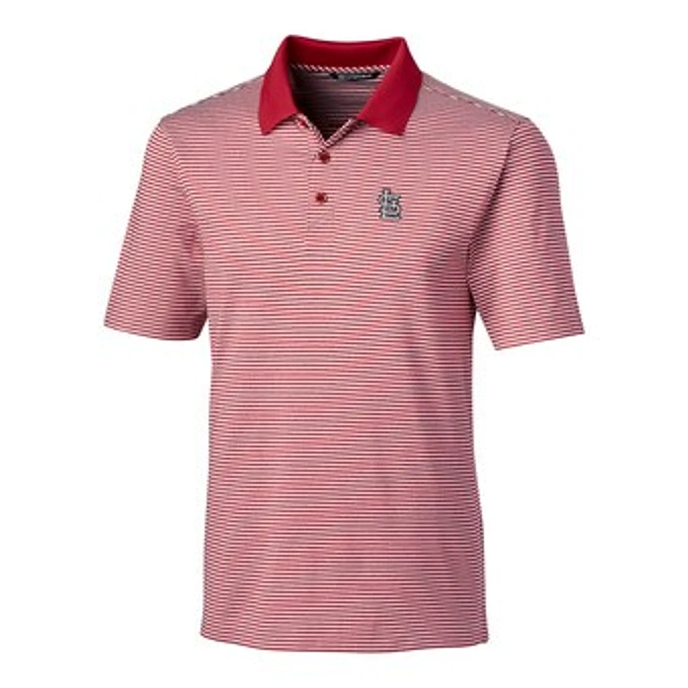 Men's Cutter & Buck Red St. Louis Cardinals Big & Tall Forge Tonal Stripe Polo