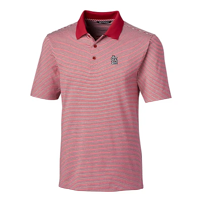 Men's Cutter & Buck Red St. Louis Cardinals Big & Tall Forge Tonal Stripe Polo