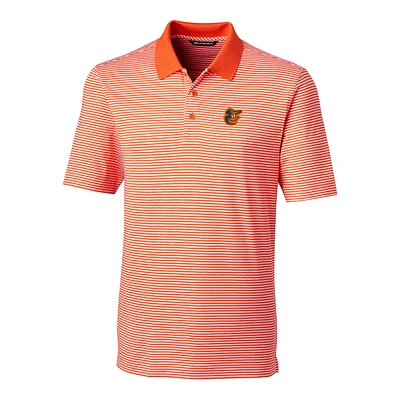 Men's Cutter & Buck Orange Baltimore Orioles Big Tall Forge Tonal Stripe Polo