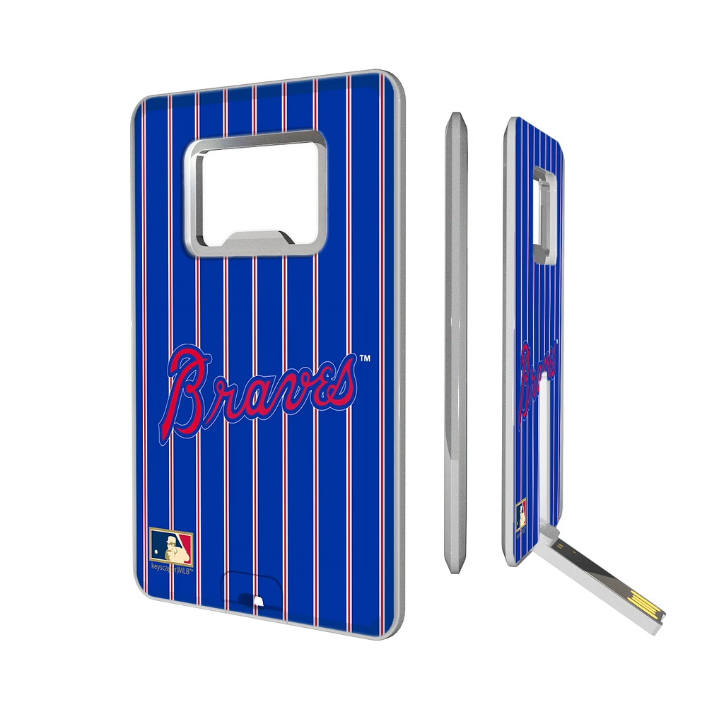 Atlanta Braves 1972-1975 Cooperstown Pinstripe Credit Card USB Drive & Bottle Opener