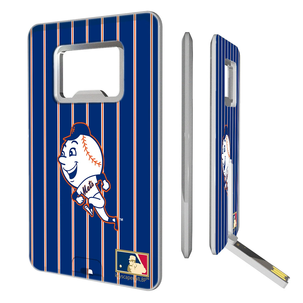 New York Mets 2014 Cooperstown Pinstripe Credit Card USB Drive & Bottle Opener