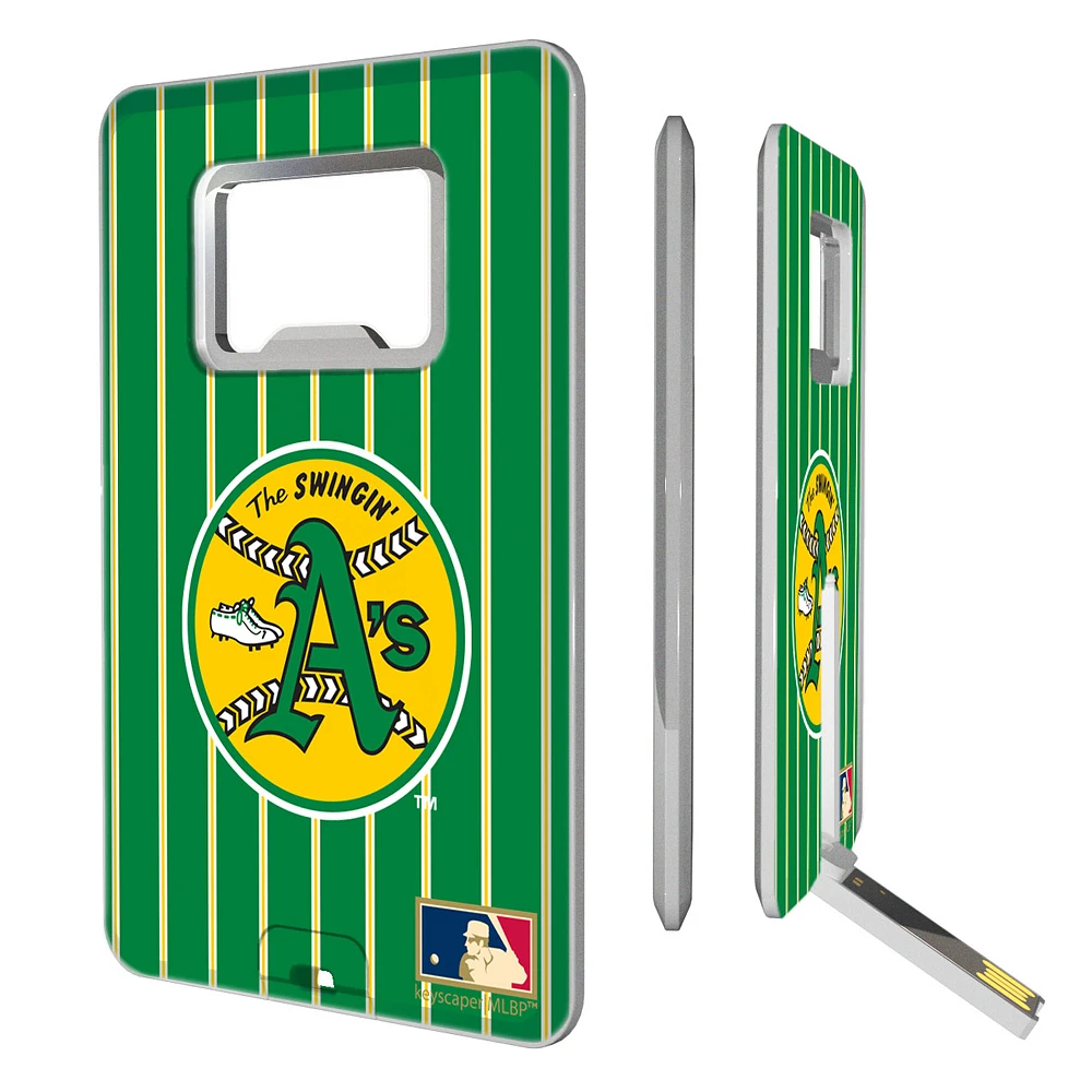 Athletics 1971-1981 Cooperstown Pinstripe Credit Card USB Drive & Bottle Opener