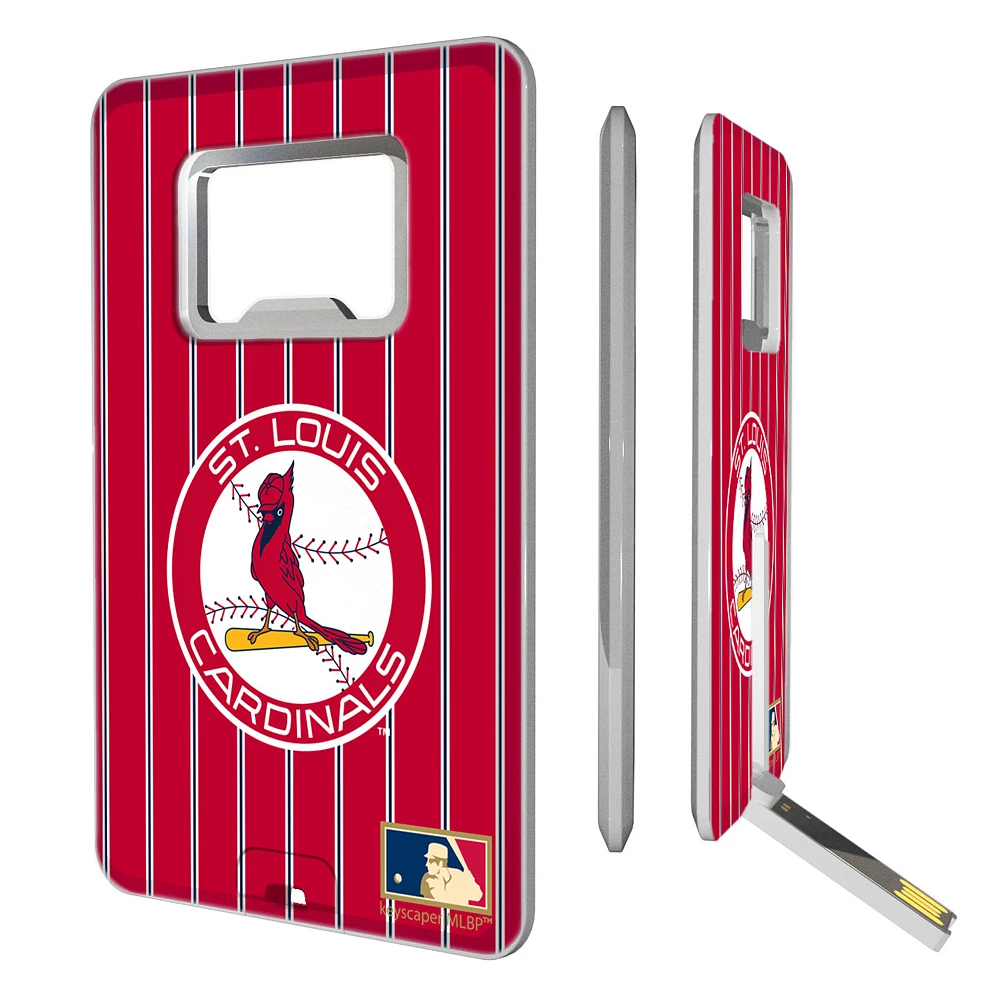 St. Louis Cardinals 1966-1997 Cooperstown Pinstripe Credit Card USB Drive & Bottle Opener