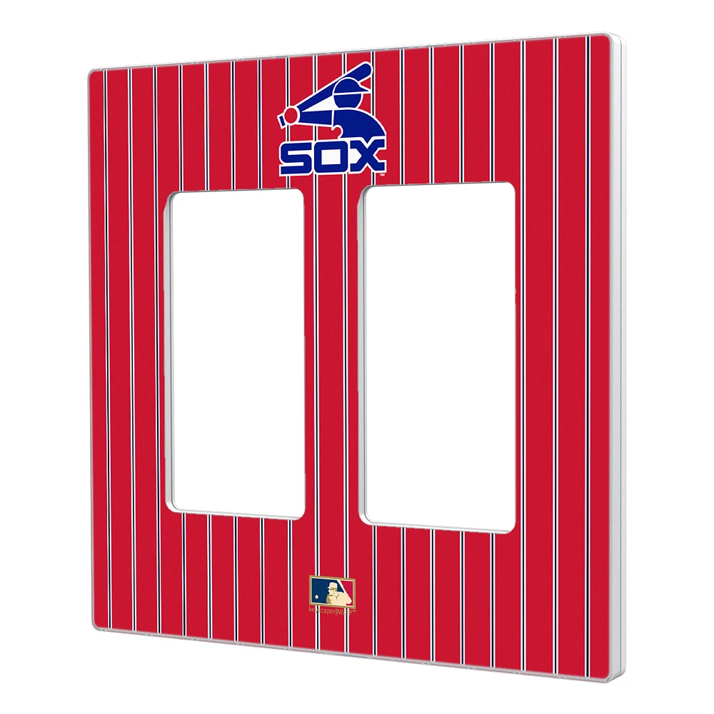 Chicago White Sox 1976-1981 Cooperstown Pinstripe Double Rocker Light Switch Plate