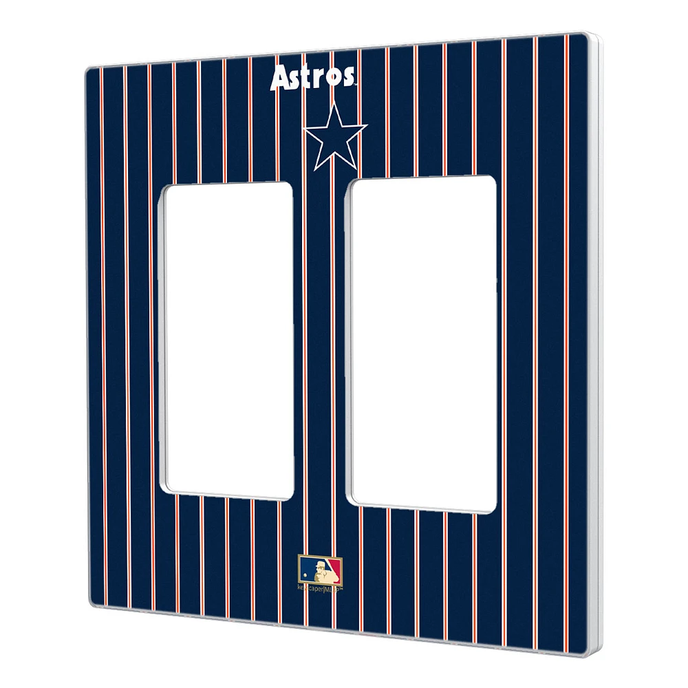 Houston Astros - Cooperstown Pinstripe Double Rocker Light Switch Plate
