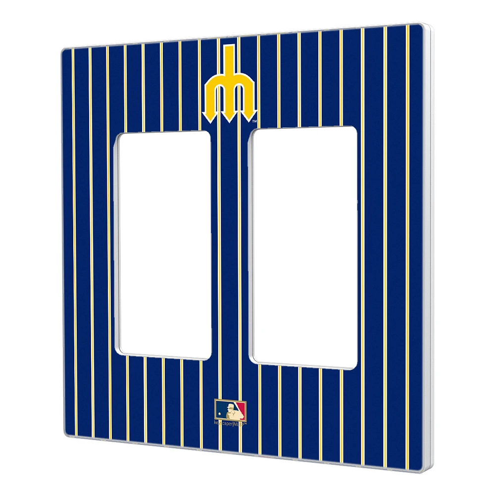 Seattle Mariners 1977-1980 Cooperstown Pinstripe Double Rocker Light Switch Plate