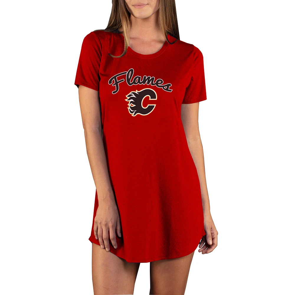 Women's Concepts Sport Red Calgary Flames Marathon Knit Nightshirt