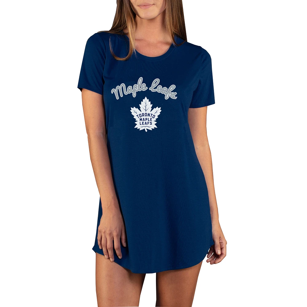 Women's Concepts Sport Navy Toronto Maple Leafs Marathon Knit Nightshirt
