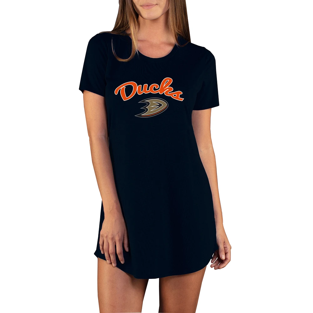 Women's Concepts Sport Black Anaheim Ducks Marathon Knit Nightshirt