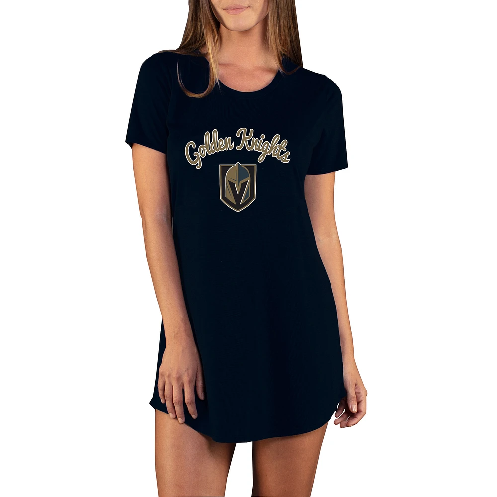 Women's Concepts Sport Black Vegas Golden Knights Marathon Knit Nightshirt