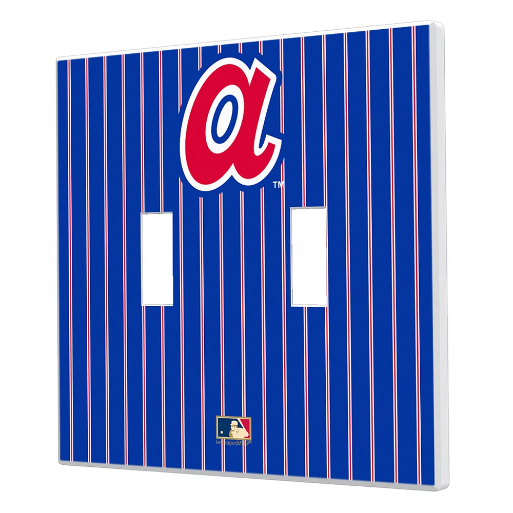 Atlanta Braves Cooperstown Pinstripe Double Toggle Light Switch Plate