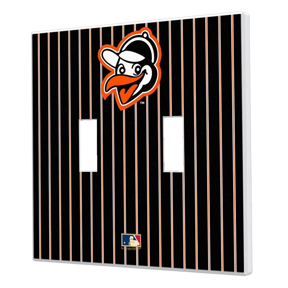 Baltimore Orioles - Cooperstown Pinstripe Double Toggle Light Switch Plate