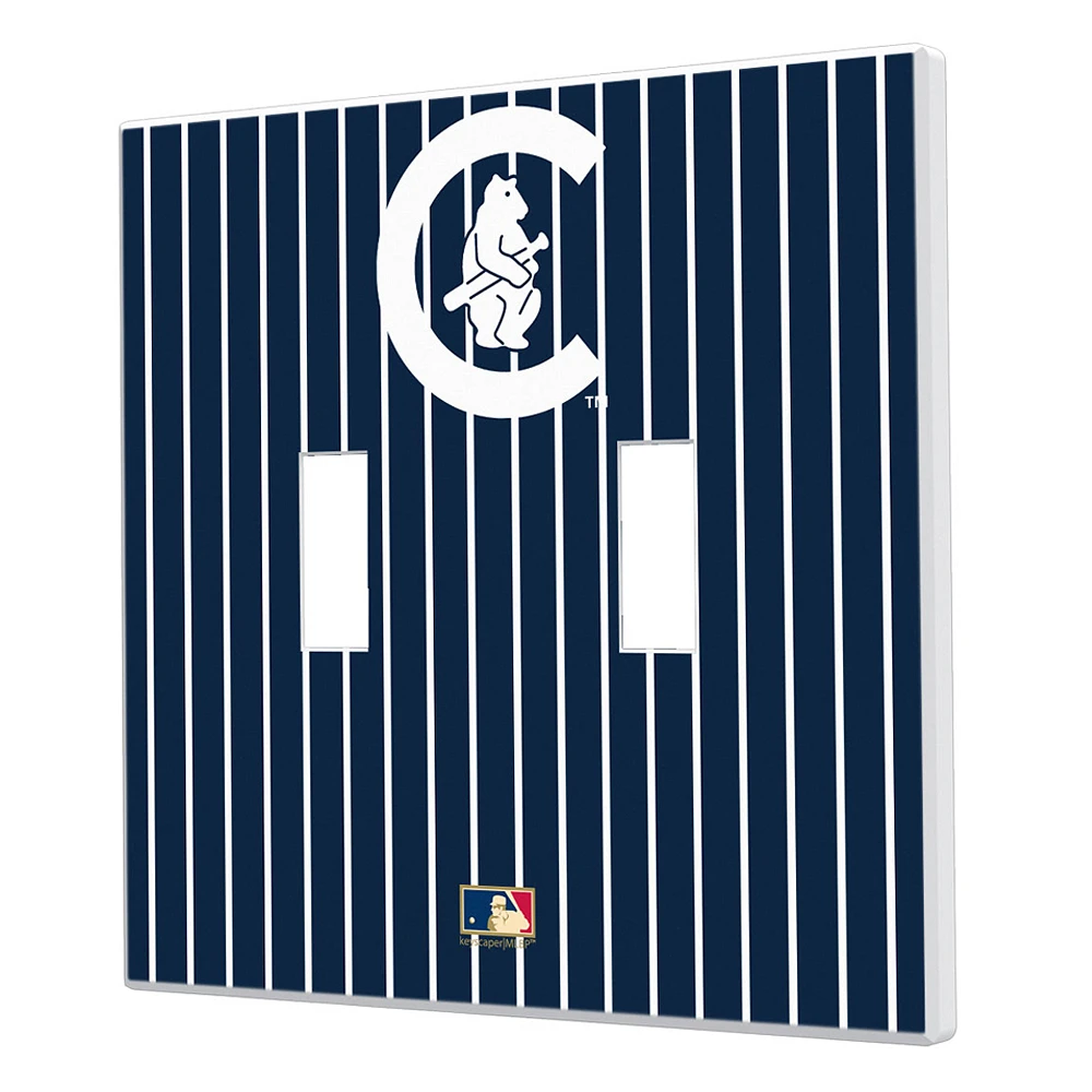 Chicago Cubs Cooperstown Pinstripe Double Toggle Light Switch Plate