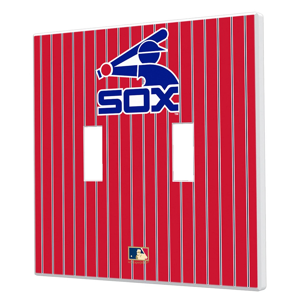 Chicago White Sox Cooperstown Pinstripe Double Toggle Light Switch Plate