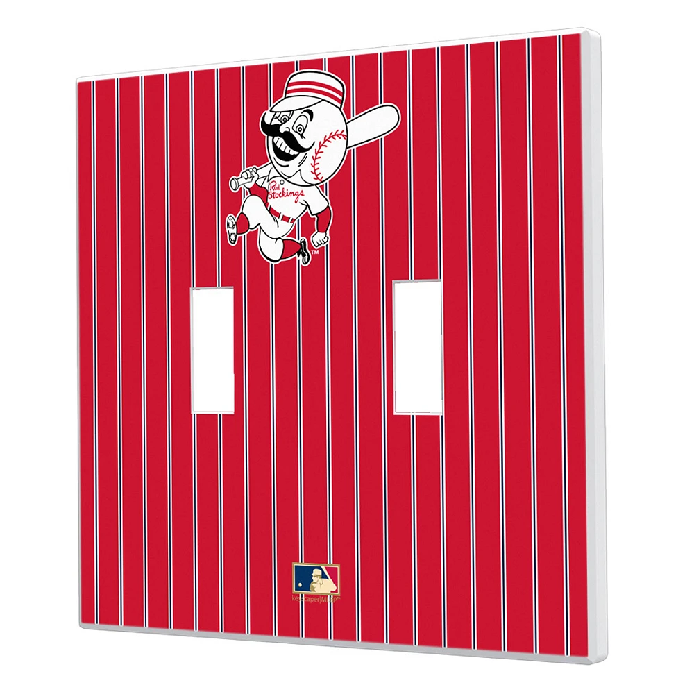 Cincinnati Reds - Cooperstown Pinstripe Double Toggle Light Switch Plate