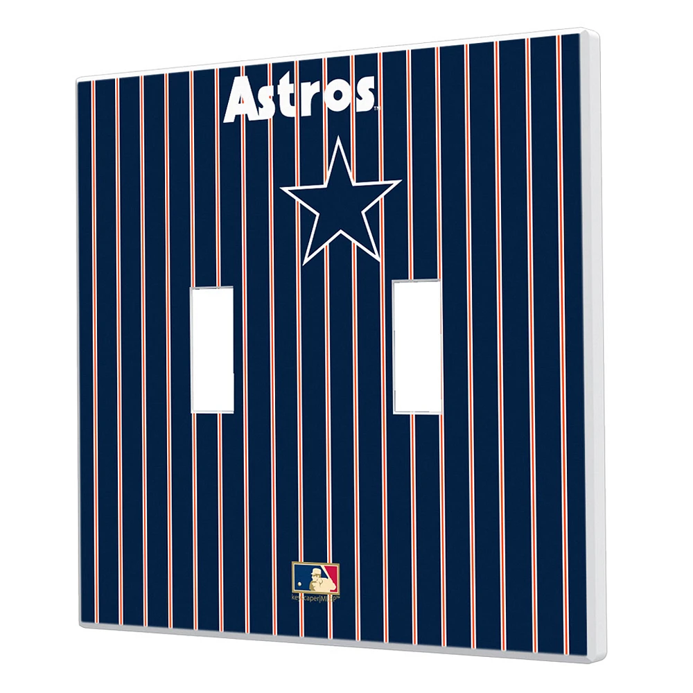 Houston Astros - Cooperstown Pinstripe Double Toggle Light Switch Plate