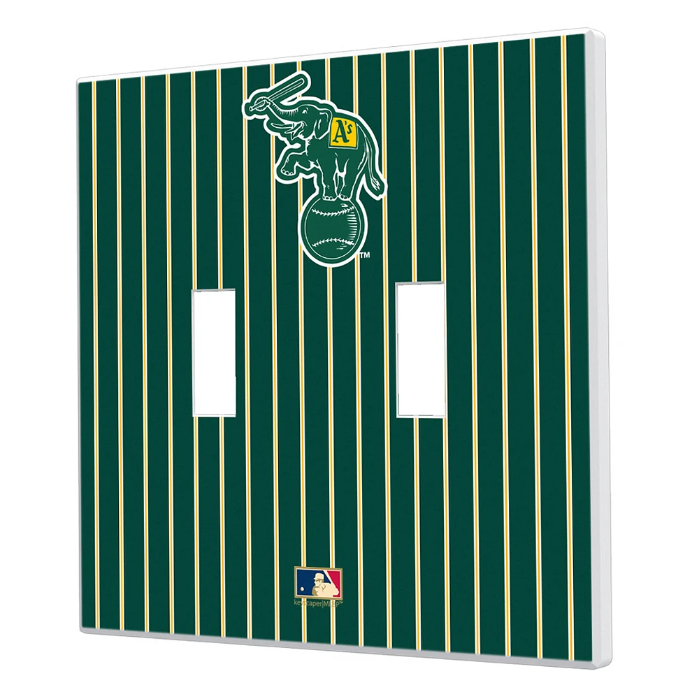 Athletics - Cooperstown Pinstripe Double Toggle Light Switch Plate