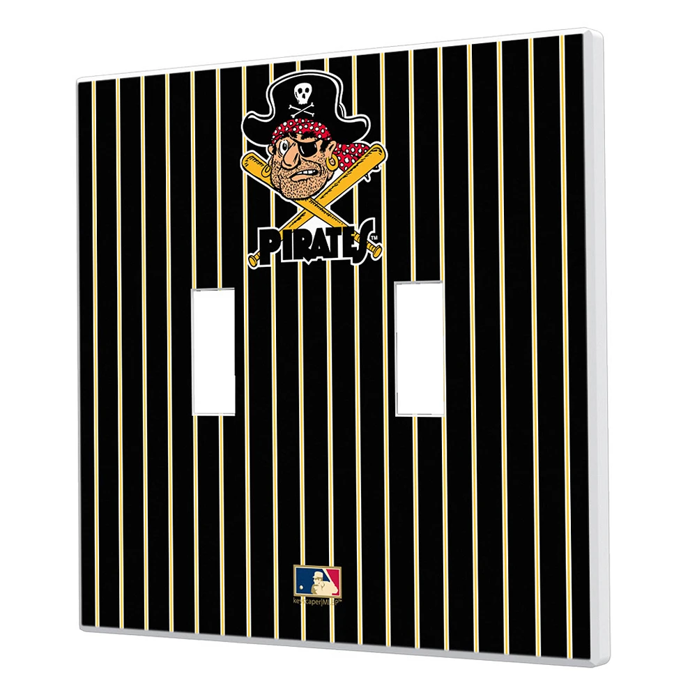 Pittsburgh Pirates 1958-1966 Cooperstown Pinstripe Double Toggle Light Switch Plate