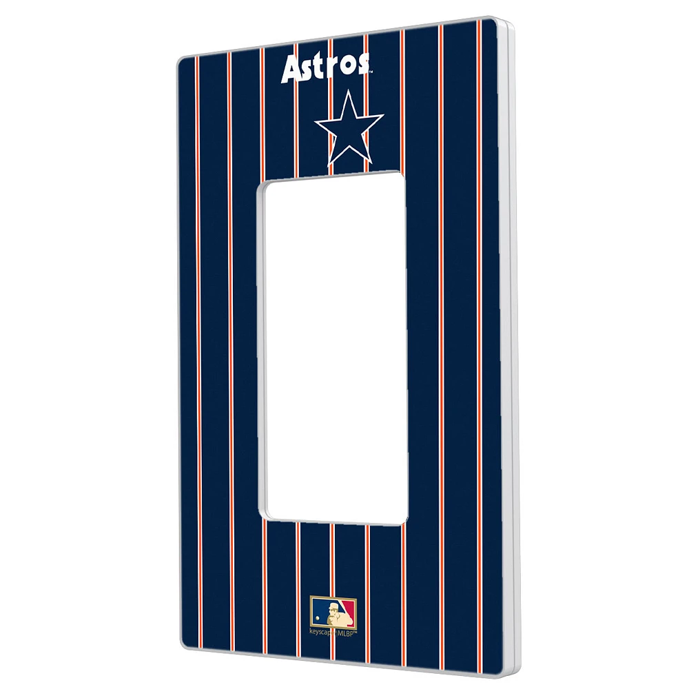 Houston Astros 1975-1981 Cooperstown Pinstripe Single Rocker Light Switch Plate