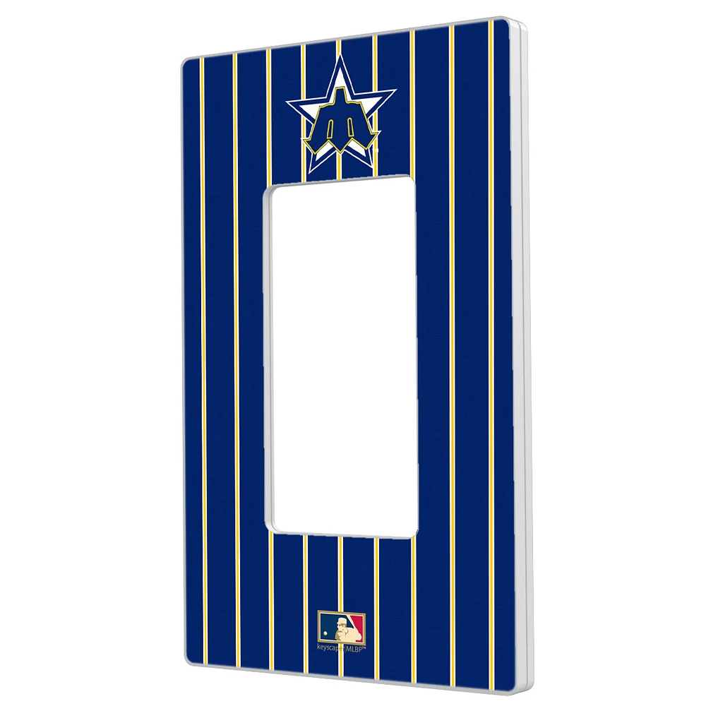 Seattle Mariners 1981-1986 Cooperstown Pinstripe Single Rocker Light Switch Plate