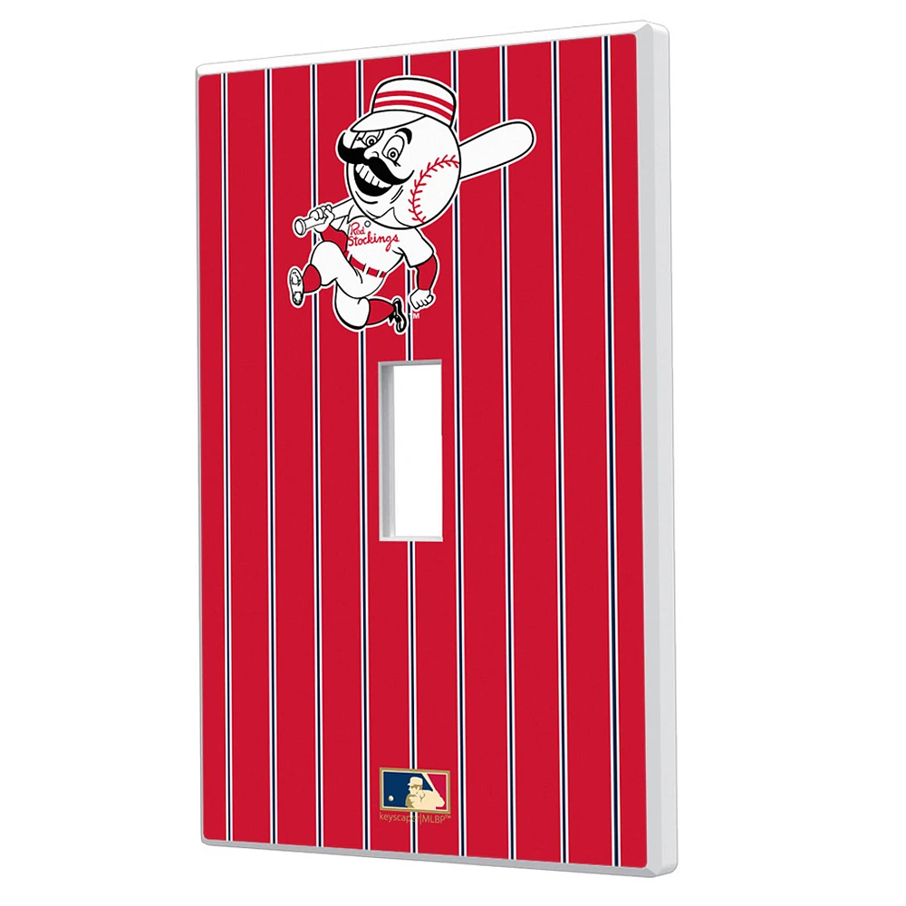 Cincinnati Reds - Cooperstown Pinstripe Single Toggle Light Switch Plate