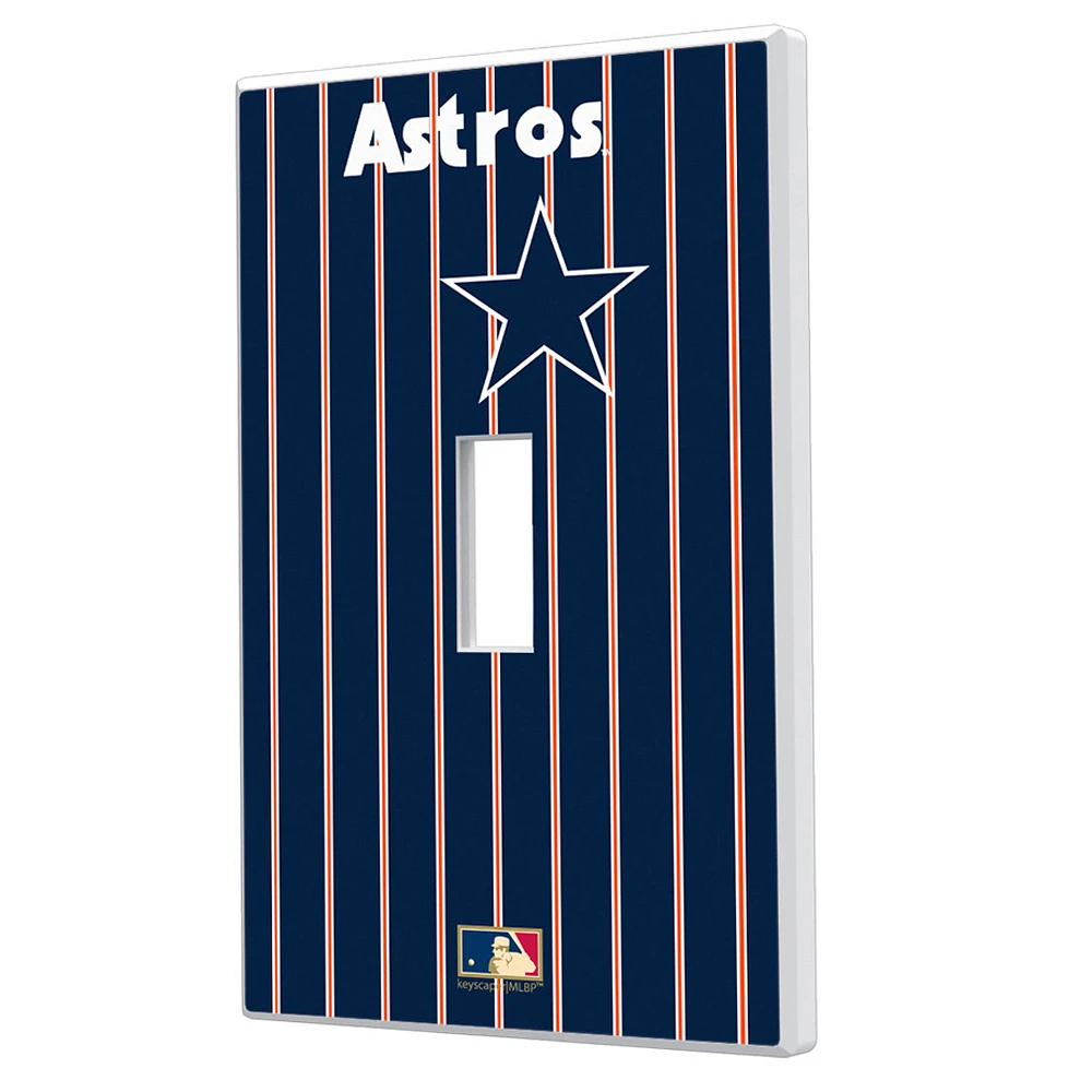 Houston Astros 1975-1981 Cooperstown Pinstripe Single Toggle Light Switch Plate